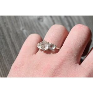 alternative raw diamond engagement ring raw crystal size 4 5 6 7 8 8 9 1…